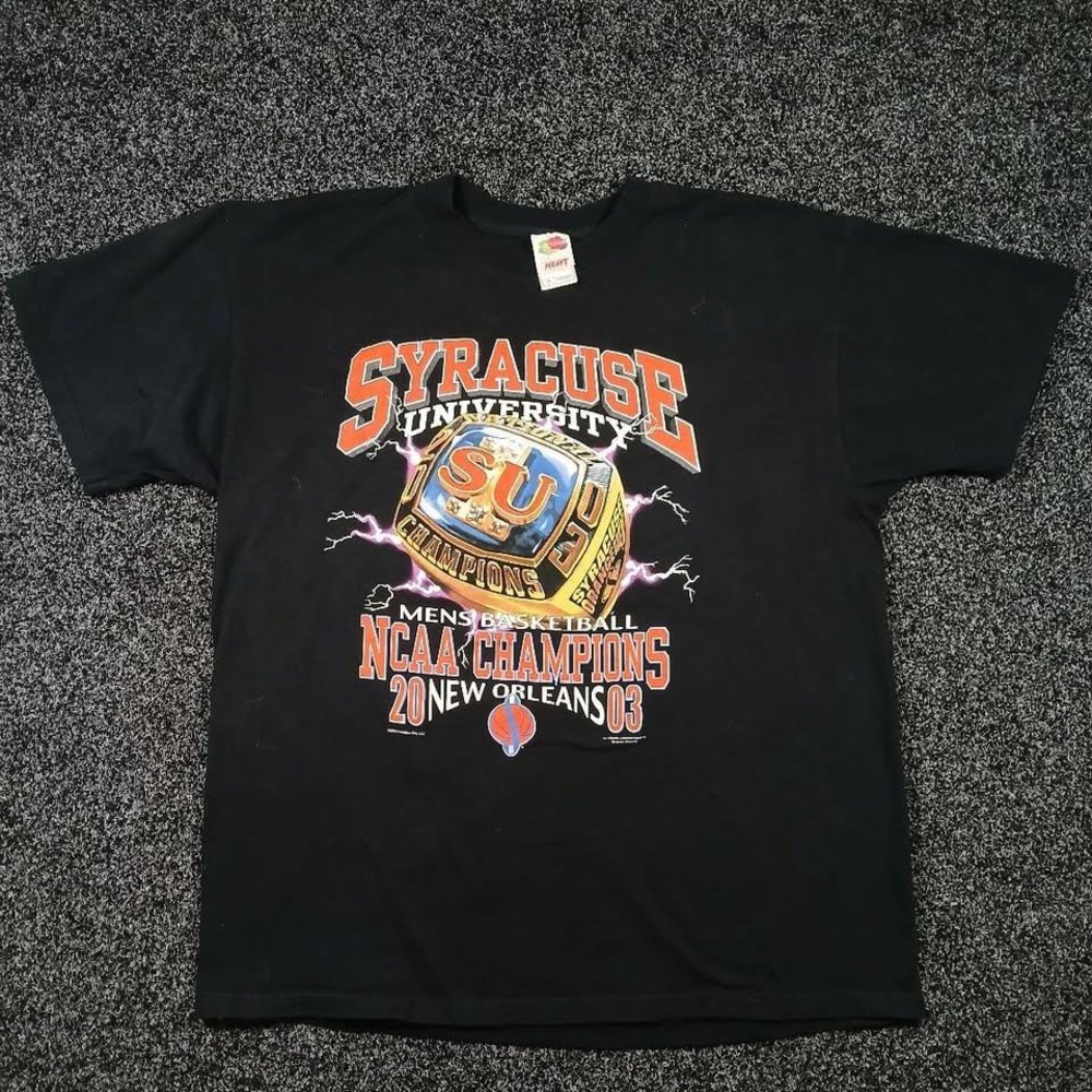 Syracuse University 2003 NCAA Basketball Champions T-Shirt XL Fruit of the Loom